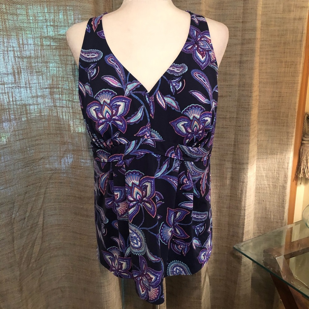 Lands End   18W Racer Back Bathing Suit Top
